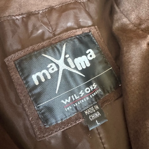 Vintage suede leather long coat trench - Picture 3 of 8